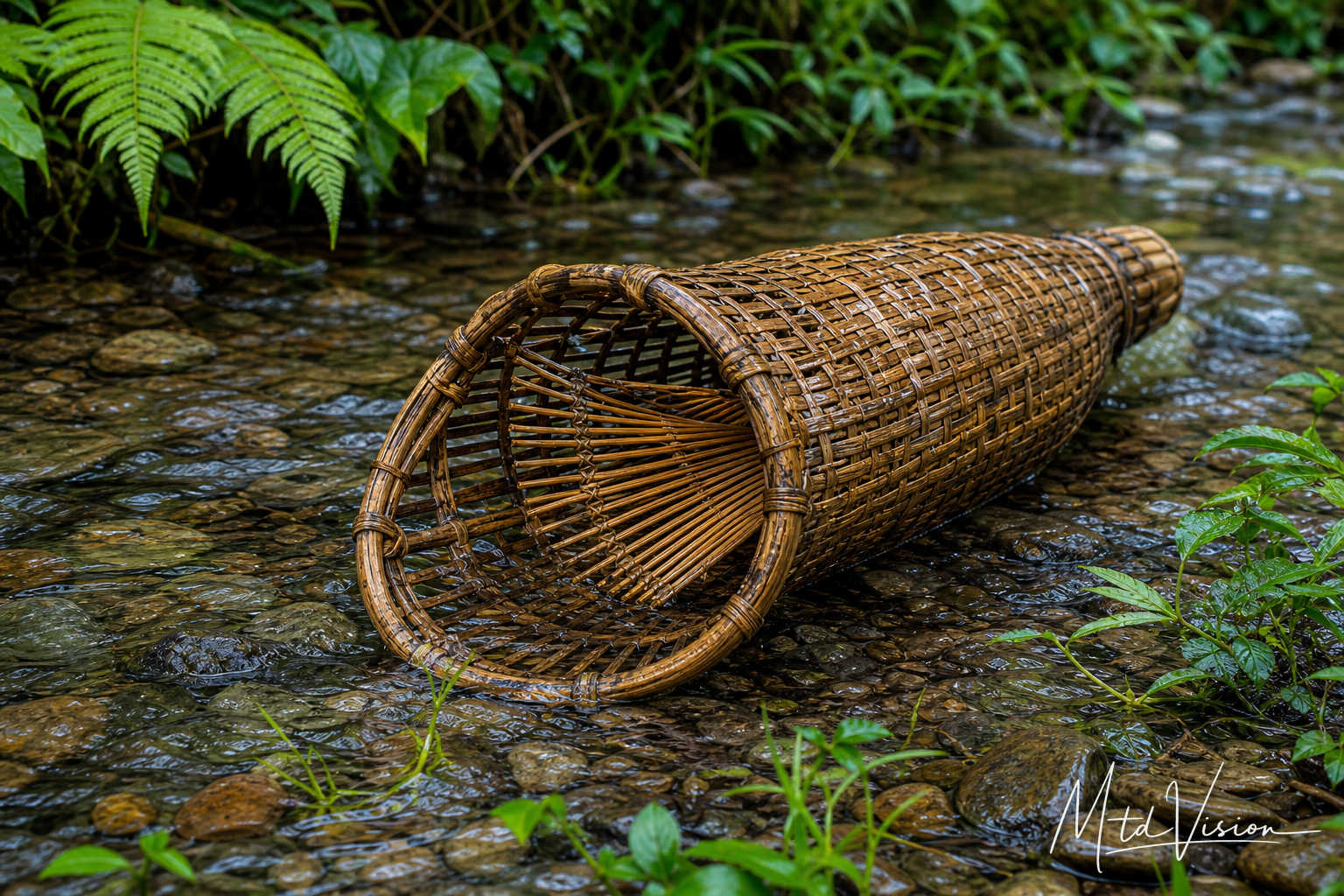 Kind of bamboo fish basket.