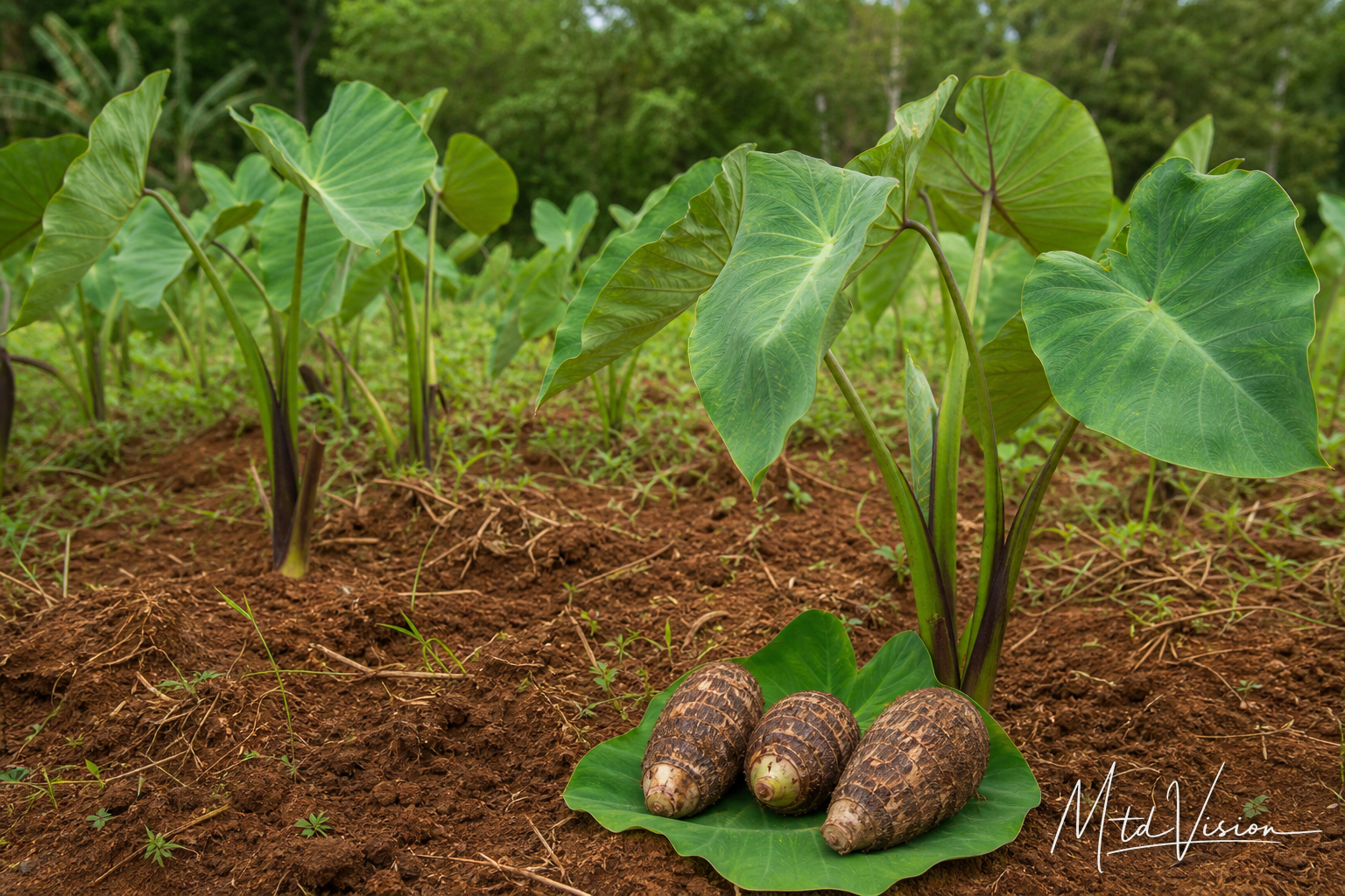 Taro-like corm plant (ana hbei mŏ).