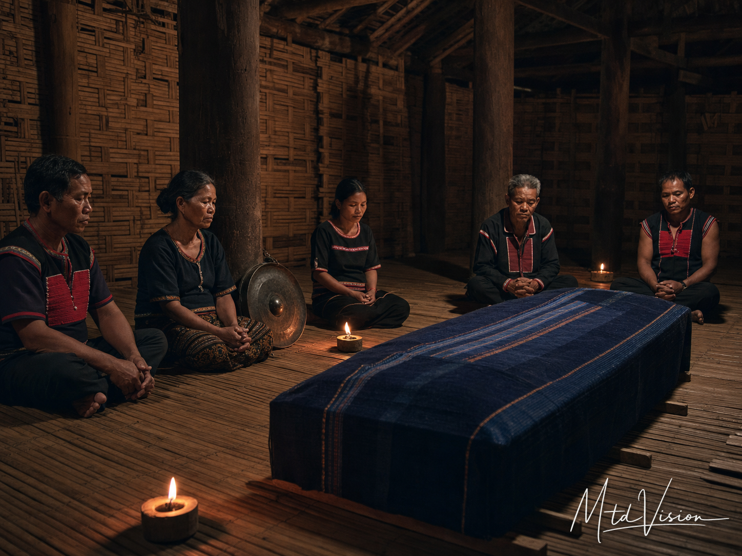 bi čang: To attend a funeral wake (plural).