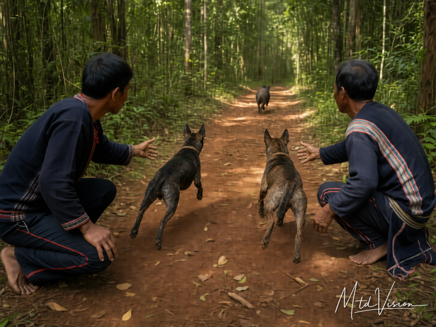 bi čhĭp: To send a dog after game.