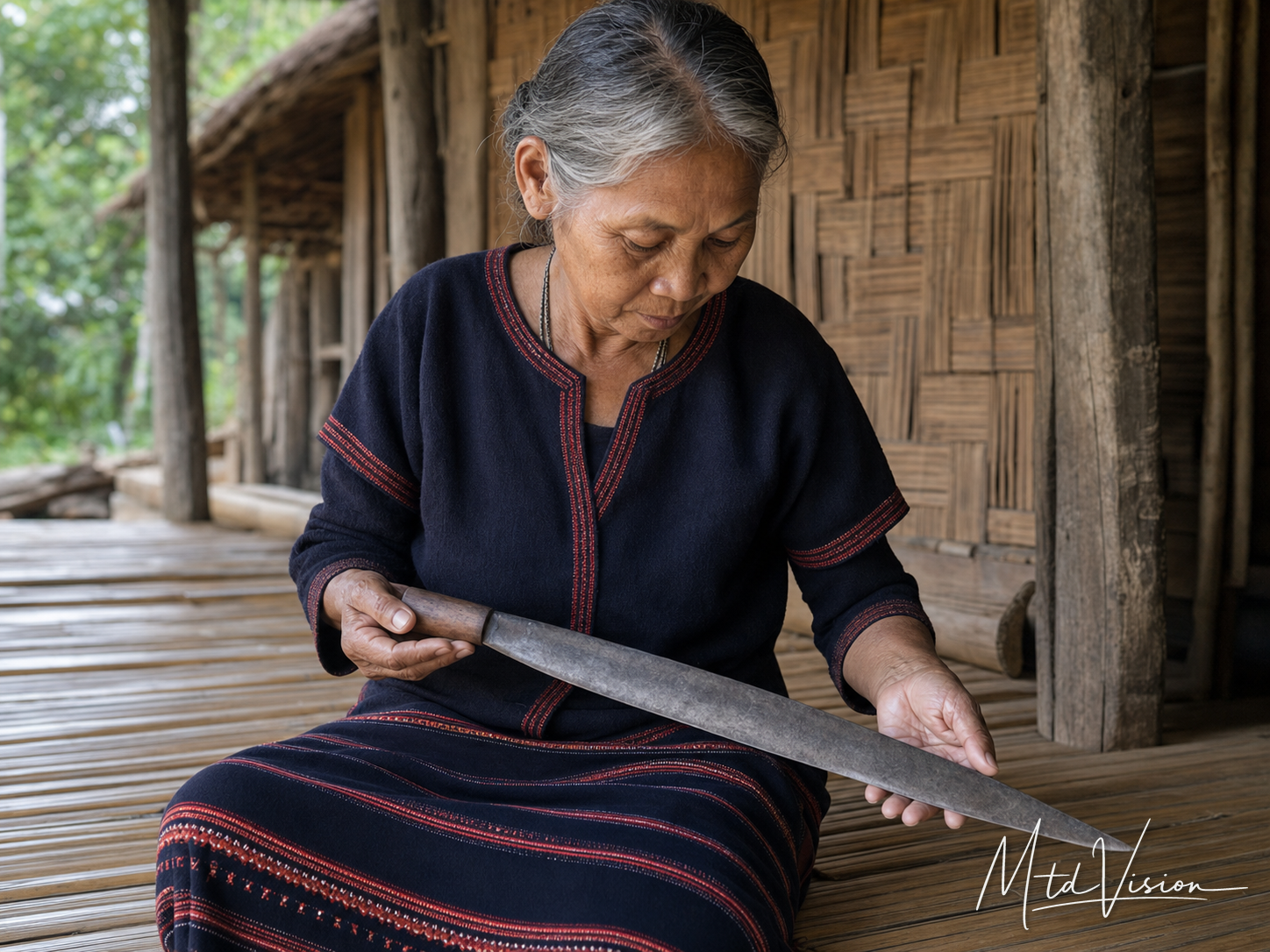 dhŏng kŭp: Kind of long knife having a small handle.