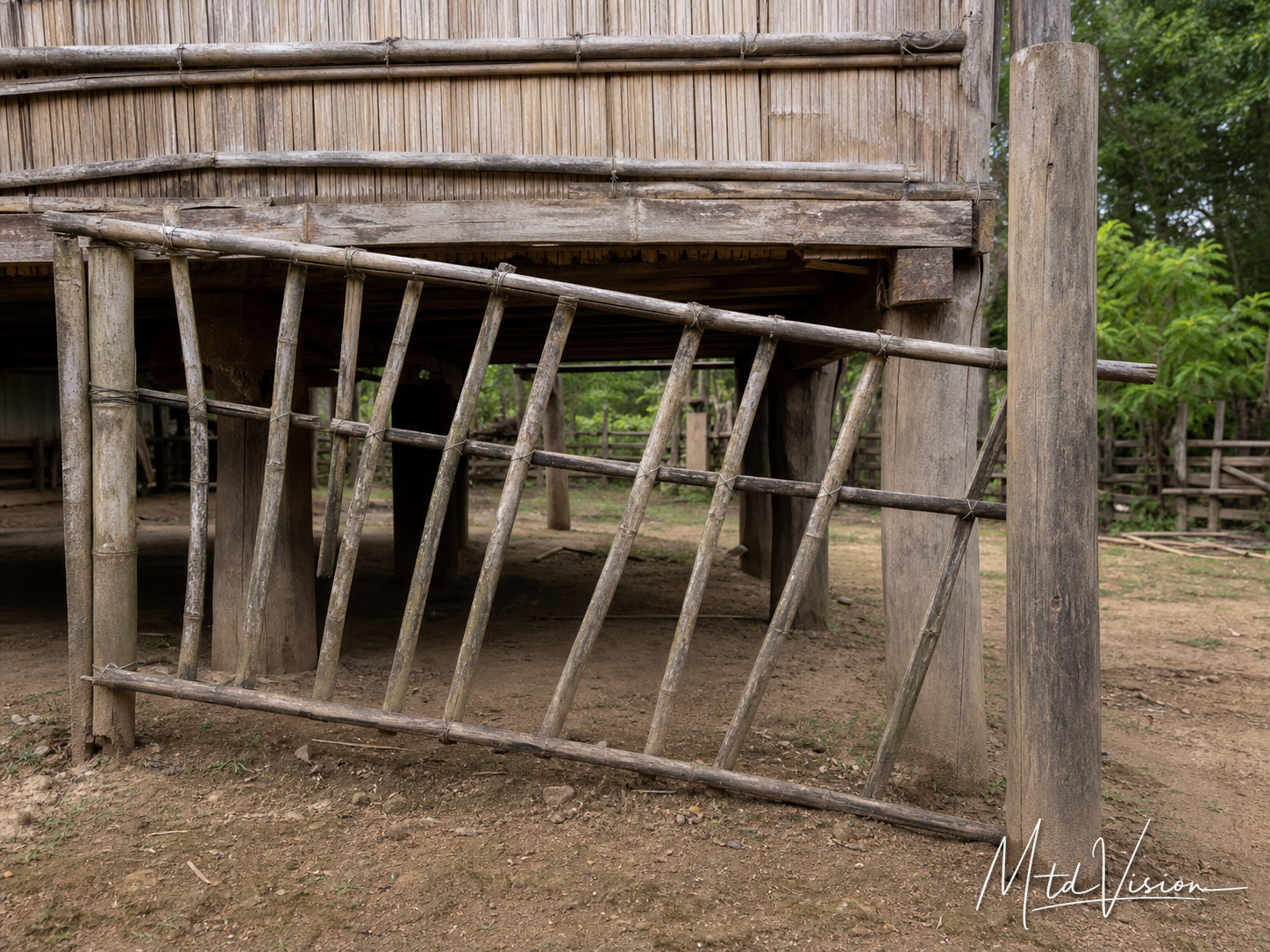 Crooked, inclined, or sloping.
