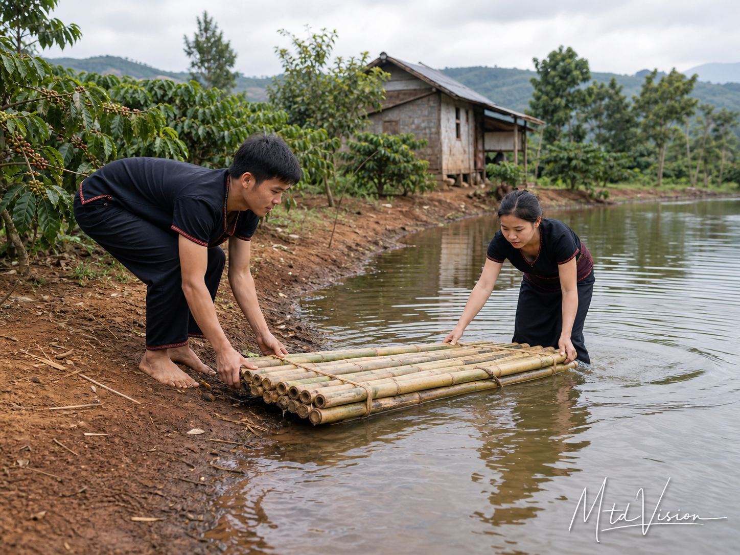 bi đung: To make something float.